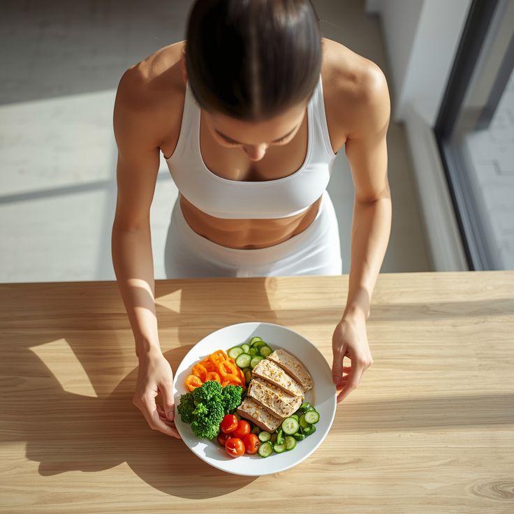 An assortment of protein-rich foods, complex carbohydrates, and healthy fat sources laid out on a light surface to illustrate macronutrient variety